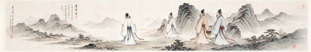 山水长卷装裱